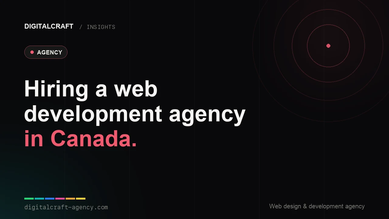 Hiring a web development agency for a Canadian brand